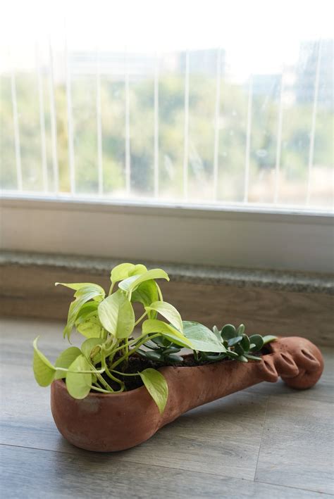 Sitar Vibe Handcrafted Musical Clay Planter by Swadeh – Brown Living™
