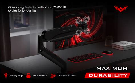 WAR HAMMER Heavy Duty Pro Series Monitor Stand with Laptop Tray - Basic ...