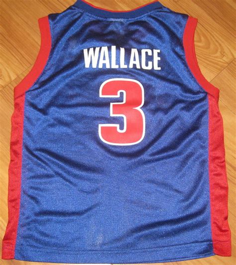 DETROIT PISTONS BIG BEN WALLACE JERSEY REEBOK YOUTH MEDIUM M MED MD 10 ...