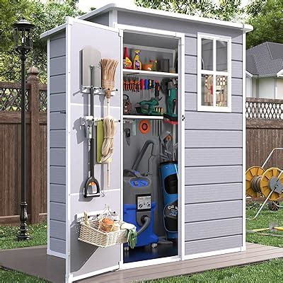 VONZOY Outdoor Resin Storage Shed, 5x3FT Plastic Storage India | Ubuy