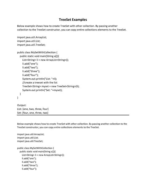 Image result for Tree Set in Java Example