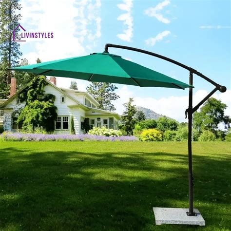 Rutendo Outdoor Offset Cantilever Patio Umbrella with Marble Base ...