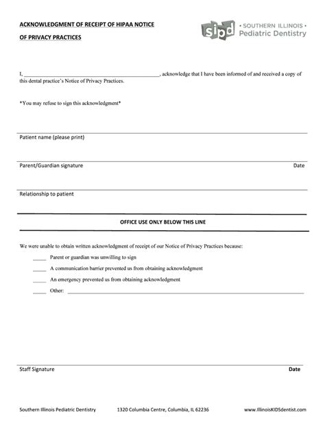 Fillable Online Pt. Forms- HIPAA acknowledgment Fax Email Print - pdfFiller