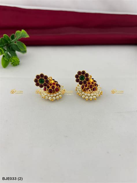 Bharatanatyam Jhumka Earrings | Traditional Dance Jewelry – Golden ...