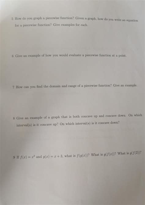 Solved 5 How do you graph a piecewise function? Given a | Chegg.com