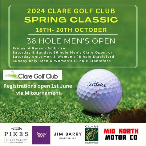 Clare Golf Club Spring Classic, 3 Square Mile Rd, Clare, SA, Australia ...