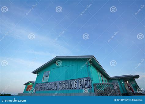 Oak Island, NC - USA - 5-16-2023: View of the Oak Island Fishing Pier ...