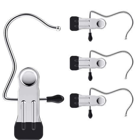 Buy VIHAX Stainless Steel S Hooks Curtain Clips,Hanging Party Lights ...