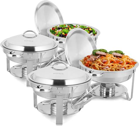 Amazon.com: Yungyan 6 Pcs Chafing Dish Warmer Buffet Set 8 QT Square ...