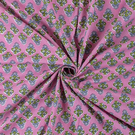Buy Hand Block Printed Organic Cotton Floral Fabric by Yard – DMAASA