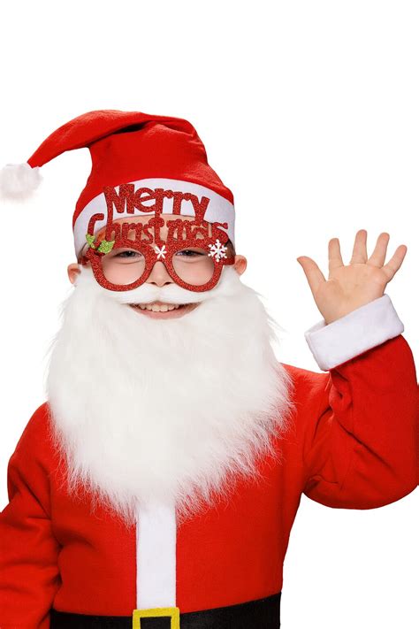 Christmas Party Cap Beard Goggles - RentMyCostume