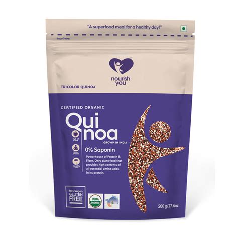 Buy Organic Tricolor quinoa, 500g Online in India | Nourish You