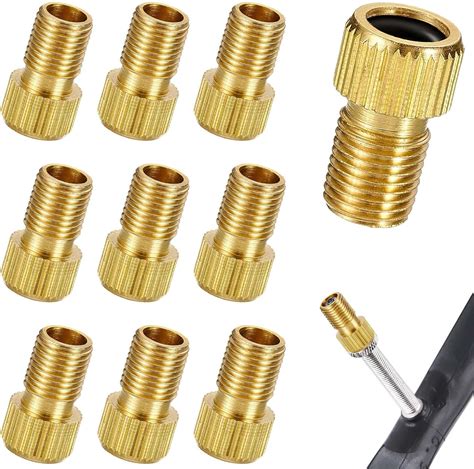 Presta Valve Adapter 10 Pcs Bicycle Valve Adapter with Sealing Ring ...