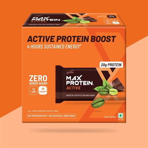 Best Workout Bar | Max Protein Bar Active Green Coffee Beans – RiteBite ...