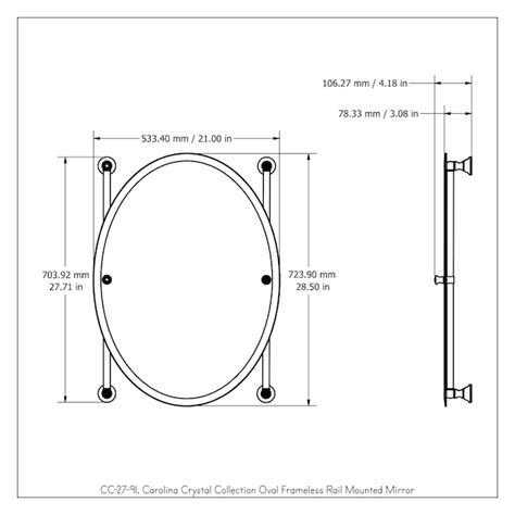 Allied Brass Carolina Crystal 21-in x 28-in Frameless Oval Bathroom ...