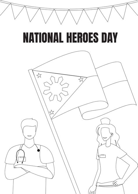 Free National Heroes Day Drawing Template to Edit Online