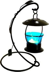 Shrih Home Decor Metal Glass Hanging Tea Light Candle Holder With Stand ...