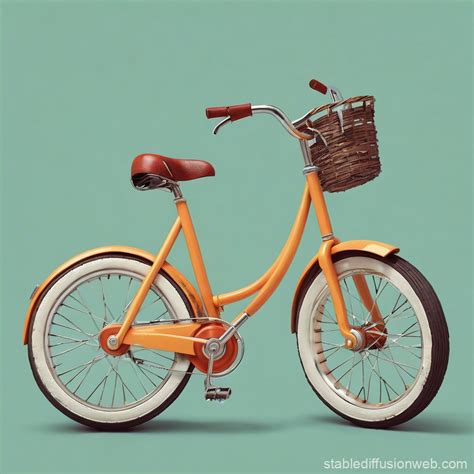 Cute Bike with a Letter B | Stable Diffusion Online