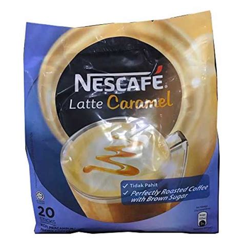 Nestle Nescafe 3 in 1 Caramel Coffee Latte - Instant Coffee Packets ...