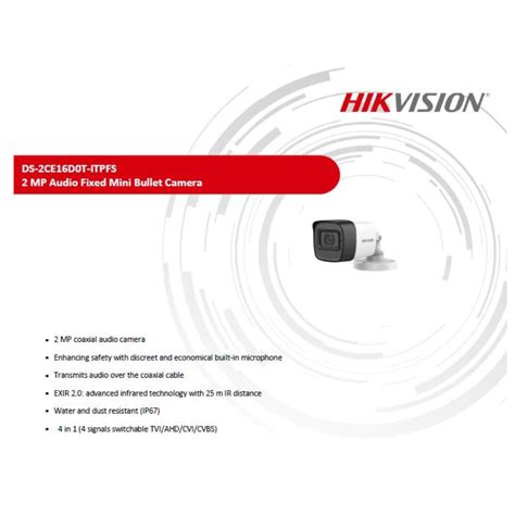 2MP REGULAR BULLET CAMERA DS-2CE16D0T-ITPFS BRAND:HIKVISION – Dristhi ...