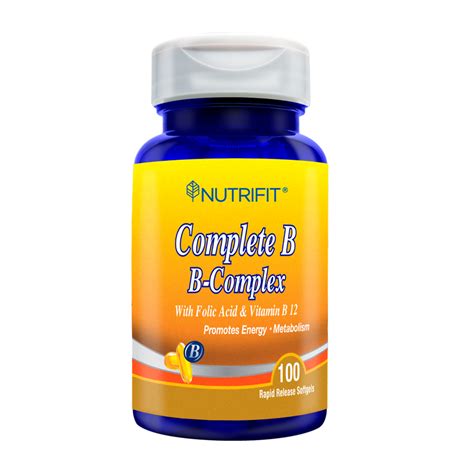 COMPLEJO B B-COMPLEX SOFTGELS X 100 NUTRIFIT | El Arbolito