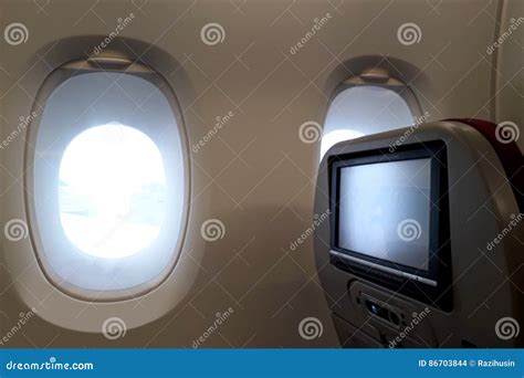 Airplane window seats view stock photo. Image of light - 86703844