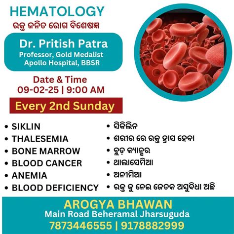 HEMATOLOGY ഒ คคิด เด ลิ6ต23, Arogya Bhawan, Sambalpur, 9 February 2025 ...