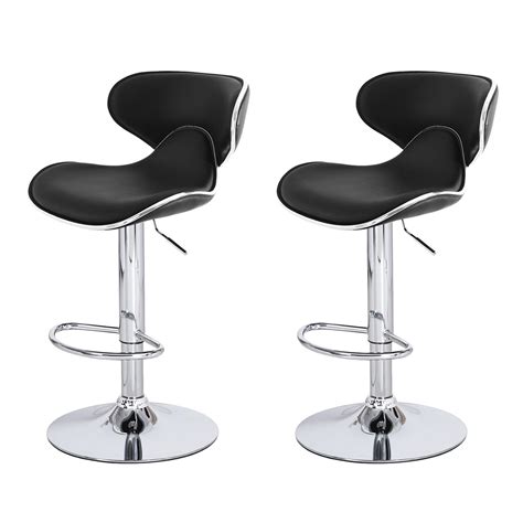 Joveco 360 Degree Swivel Adjustable Saddleback Design Bar Stool - Set ...