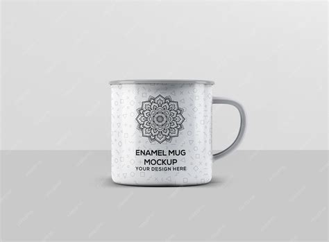 Premium PSD | Enamel mug mockup