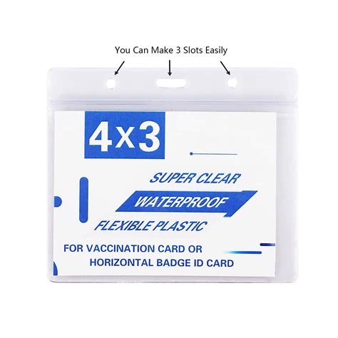 Buy 2 Pack - Clear Vaccination Card Protector 4×3 in for CDC ...