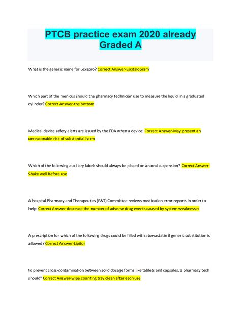 Image result for PTCB Multiple Choice