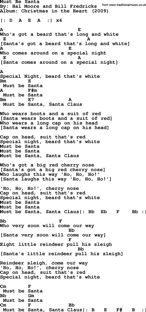 Must Be Santa Lyrics Printable - Download & Print Free Educational ...