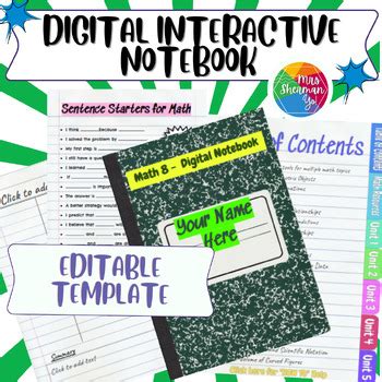 Image result for Math Interactive Notebook Template