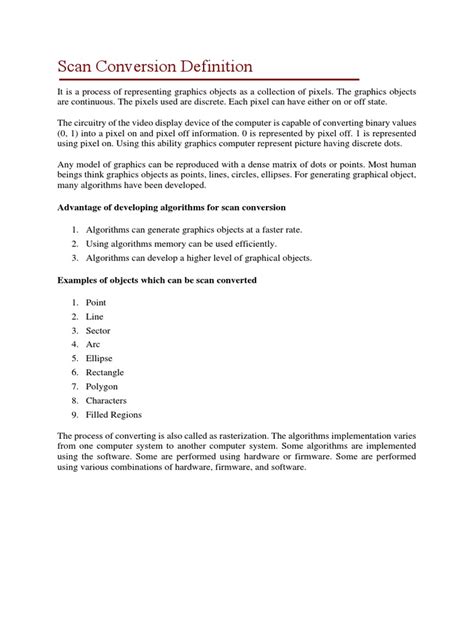 Scan Conversion in Computer Graphics and Multimedia 的图像结果