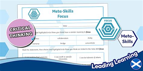 Meta-Skills Self-Assessment - Focus Activity Sheet