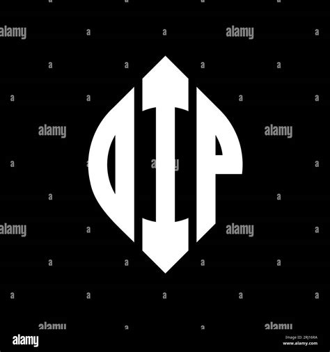 DIP circle letter logo design with circle and ellipse shape. DIP ...