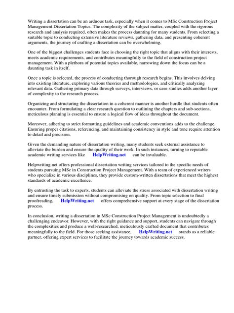 Dissertation Topics in Project Management 的图像结果