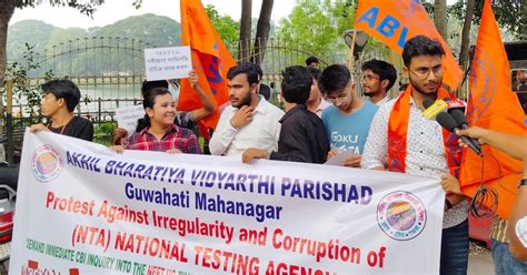 ABVP stages protest against discrepancies in NEET-UG exam results