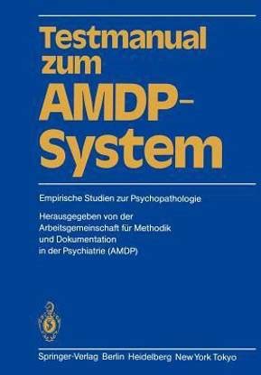 Testmanual zum AMDP-System: Buy Testmanual zum AMDP-System by Baumann U ...