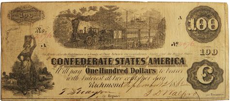 100 Dollars - Confederate States – Numista