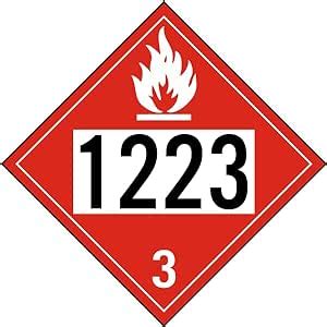 UN # 1223 Flammable Liquid Class 3 Placard | Foam Board Fixed on ...