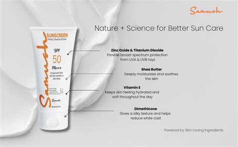 Samush Sunscreen SPF 50 PA+++ | Broad Spectrum, Water-Resistant, Non ...