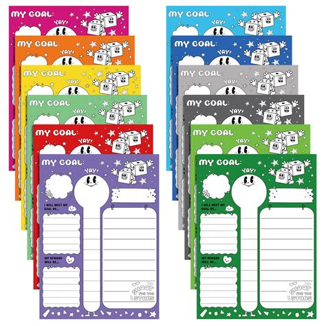 Buy 12 Pieces Goal Tracker Vertical Goal Thermometer Classroom s ...