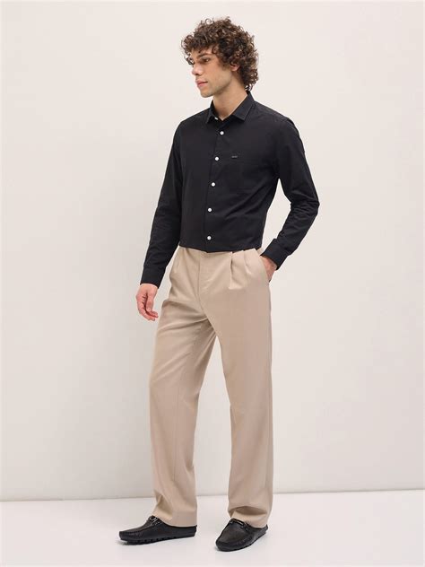 Shirt Black Tailored Fit Cotton Formal Shirt – bearhouseindia