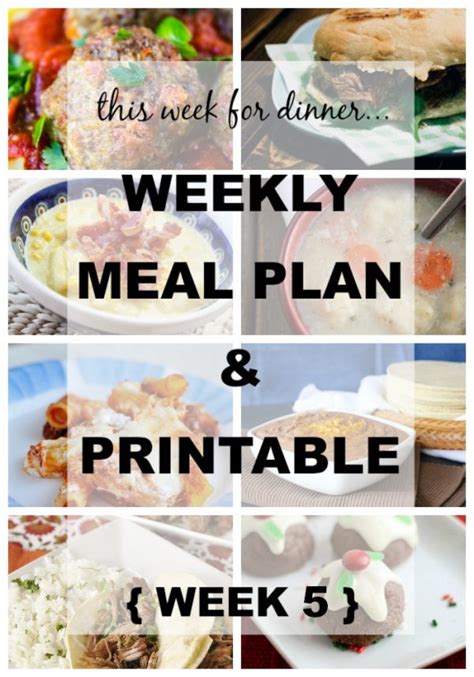 Weekly Menu Plan 的图像结果