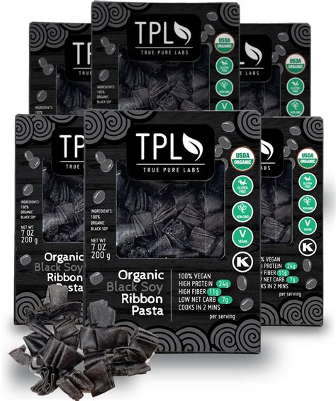 Amazon.com : TPL 6 Pack Organic Premium Black Soy bean Ribbon Cut ...