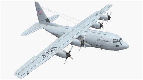 US Military Transport Aircraft Lockheed C 130 Hercules with Cargo ...