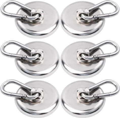 MIN CI Magnetic Hooks 36mm Extra Strong Magnets 70lbs(32kg), N52 Strong ...