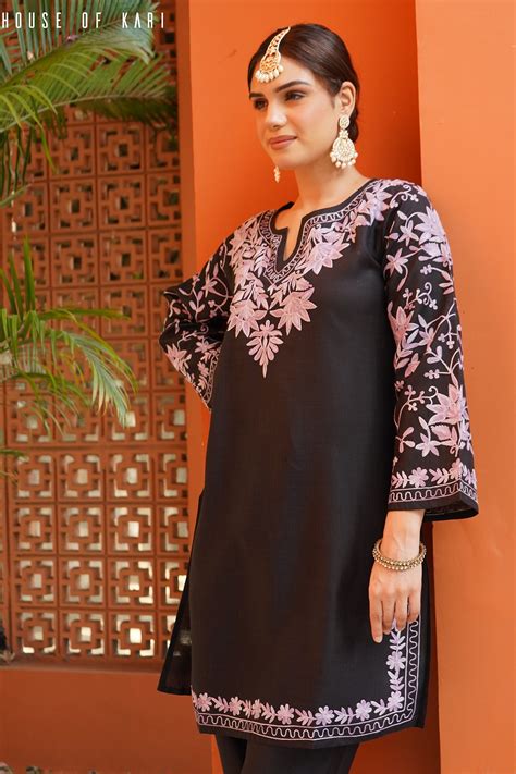 House Of Kari(Chikankari Clothing) - Kashmiri Aari Work Cotton Kurta ...