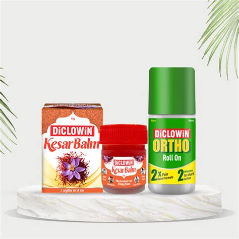 DiCLOWiN Kesar Balm & Ortho Roll On Combo – Health Meets Care